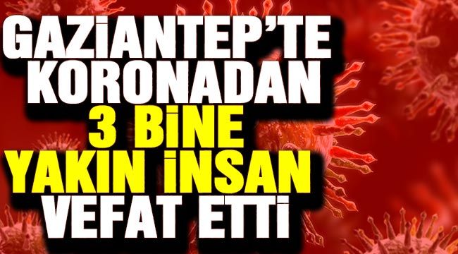 Gaziantep’te koronadan 3 bine yakın insan vefat etti-