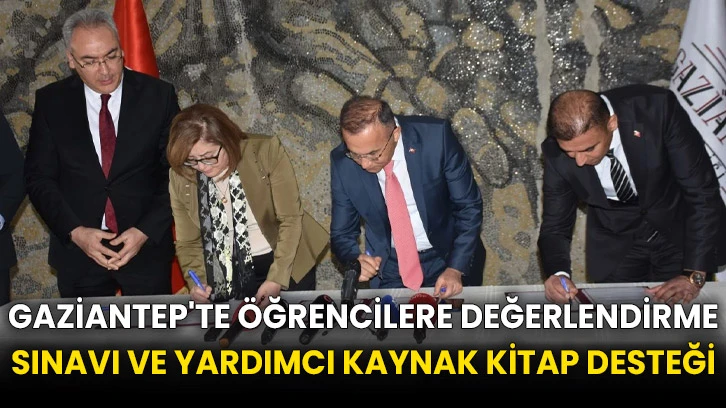 Gaziantep'te öğrencilere değerlendirme sınavı ve yardımcı kaynak kitap desteği