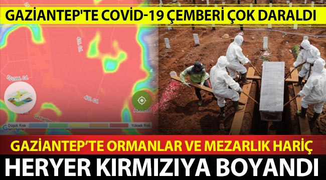 Gaziantep'te Ormanlar ve mezarlık hariç her yer kırmızıya boyandı