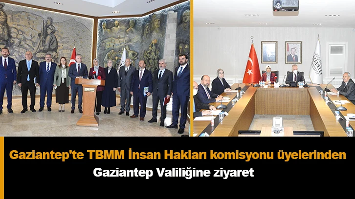 Gaziantep'te TBMM İnsan Hakları komisyonu üyelerinden Gaziantep Valiliğine ziyaret