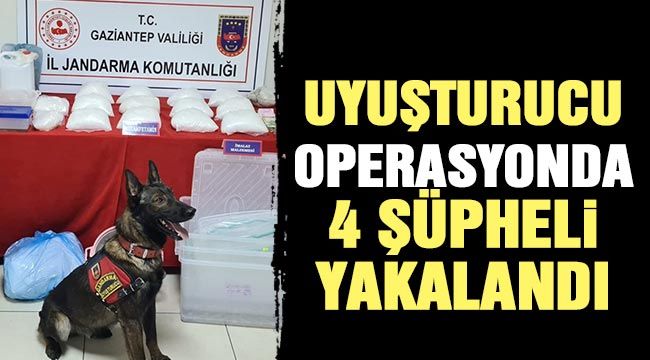  Gaziantep'te uyuşturucu imalathanesine yönelik operasyonda 4 şüpheli yakalandı 