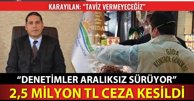 Gaziantep'teki denetimlerde 2,5 milyon TL ceza kesildi