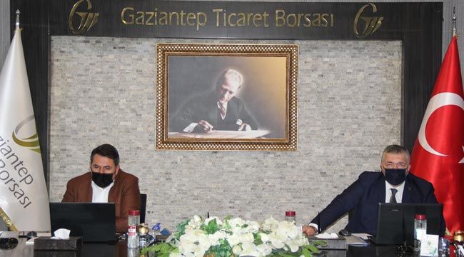 Gaziantep Ticaret Borsası meclisi video konferansla toplandı