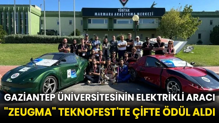 Gaziantep Üniversitesinin elektrikli aracı "Zeugma" TEKNOFEST'te çifte ödül aldı