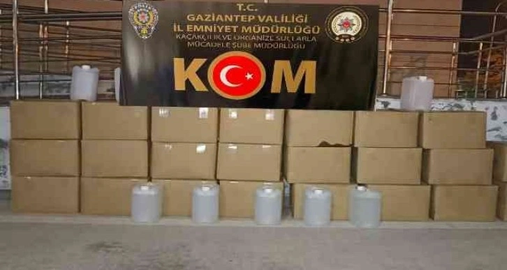 Gaziantep’te 520 litre etil alkol ele geçirildi