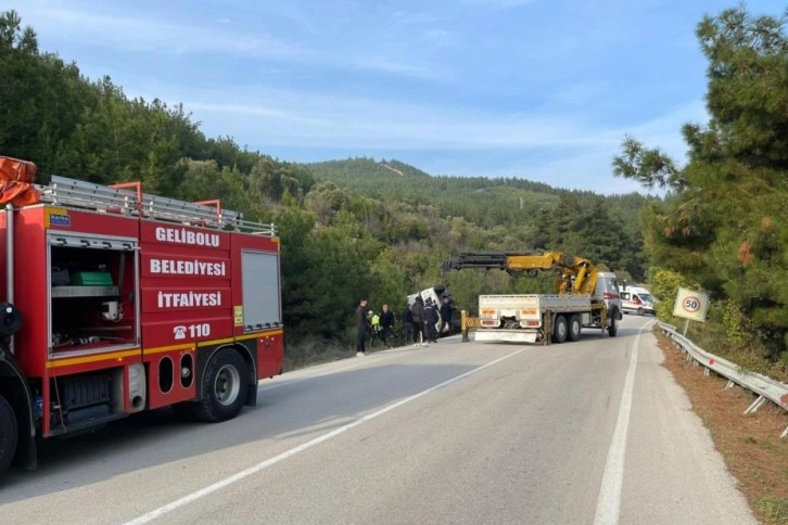 Gelibolu’da trafik kazası: 1 ölü, 1 yaralı