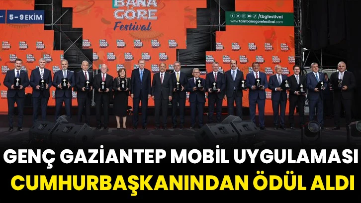 Genç Gaziantep Mobil Uygulaması Cumhurbaşkanından Ödül Aldı  