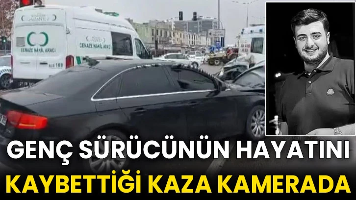 Genç sürücünün hayatını kaybettiği kaza kamerada