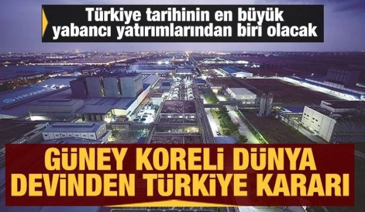 Güney Koreli dünya devinden 'Türkiye' kararı