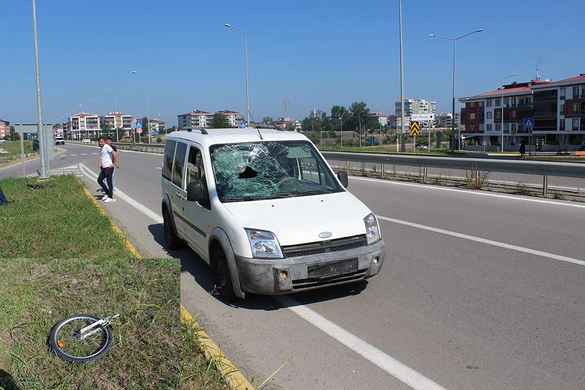 Hafif ticari aracın çarptığı bisikletli çocuk yaralandı