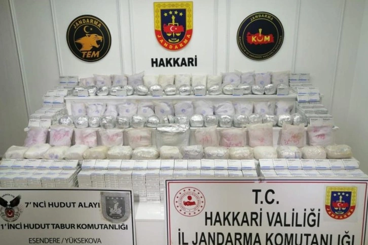 Hakkari’de 89 kilo eroin ele geçirildi