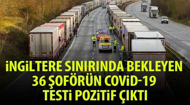 İngiltere sınırında bekleyen 36 şoförün Covid-19 testi pozitif çıktı