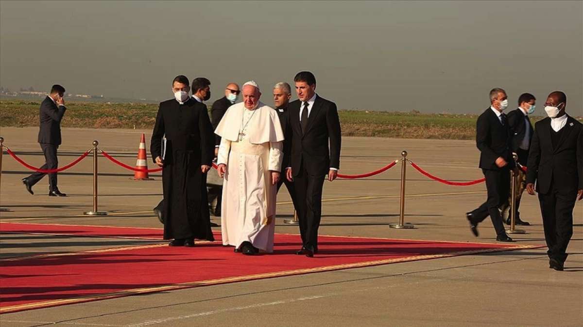 Irak ziyaretini sürdüren Papa, Erbil'e geldi