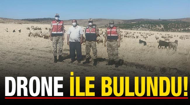 Jandarma Kayıp çoban ve koyunları drone ile buldu