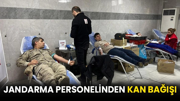 Jandarma personelinden kan bağışı