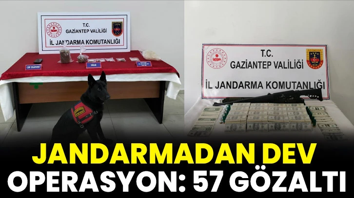 Jandarmadan dev operasyon: 57 gözaltı