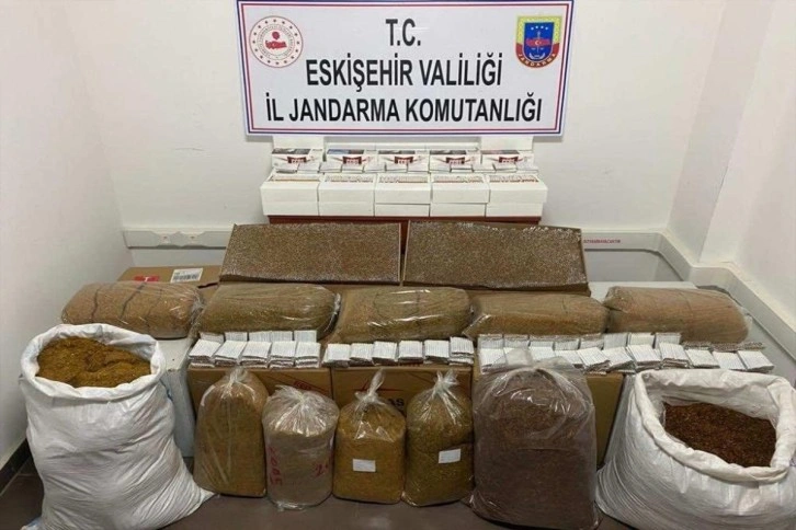 Jandarmadan kaçak tütün ve makaron operasyonu