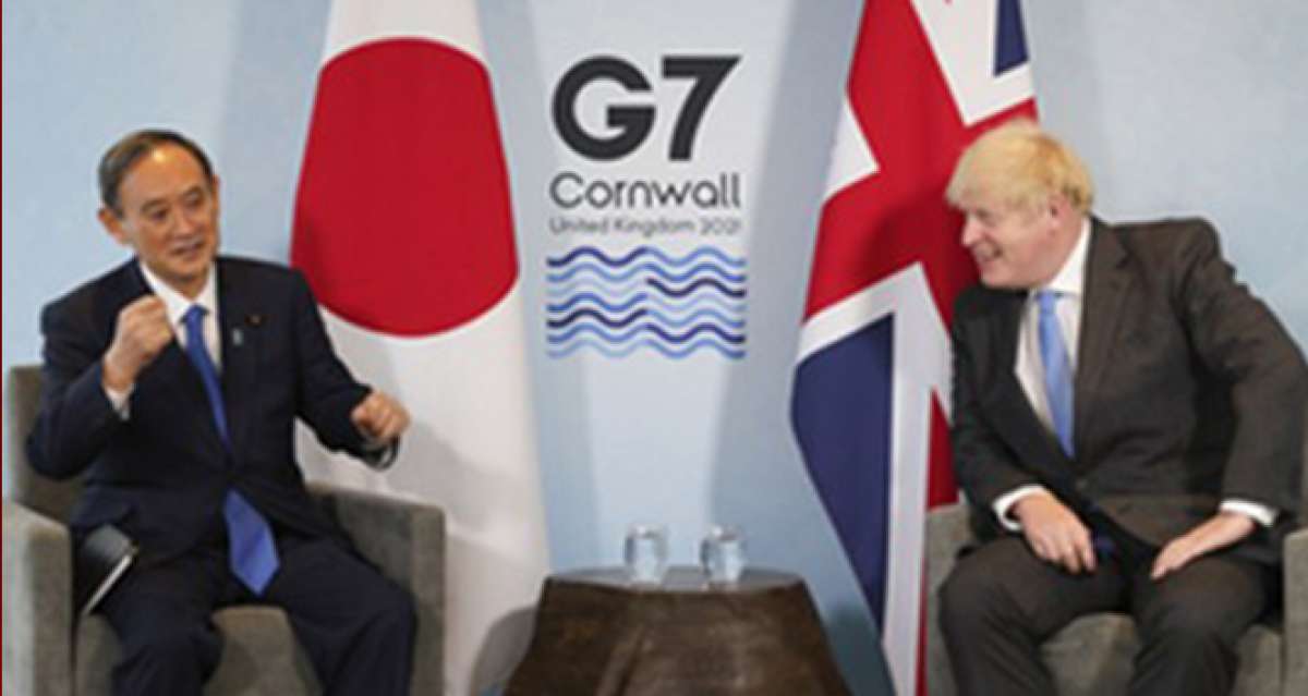 Japonya Başbakanı Suga ile Johnson'dan G7 görüşmesi