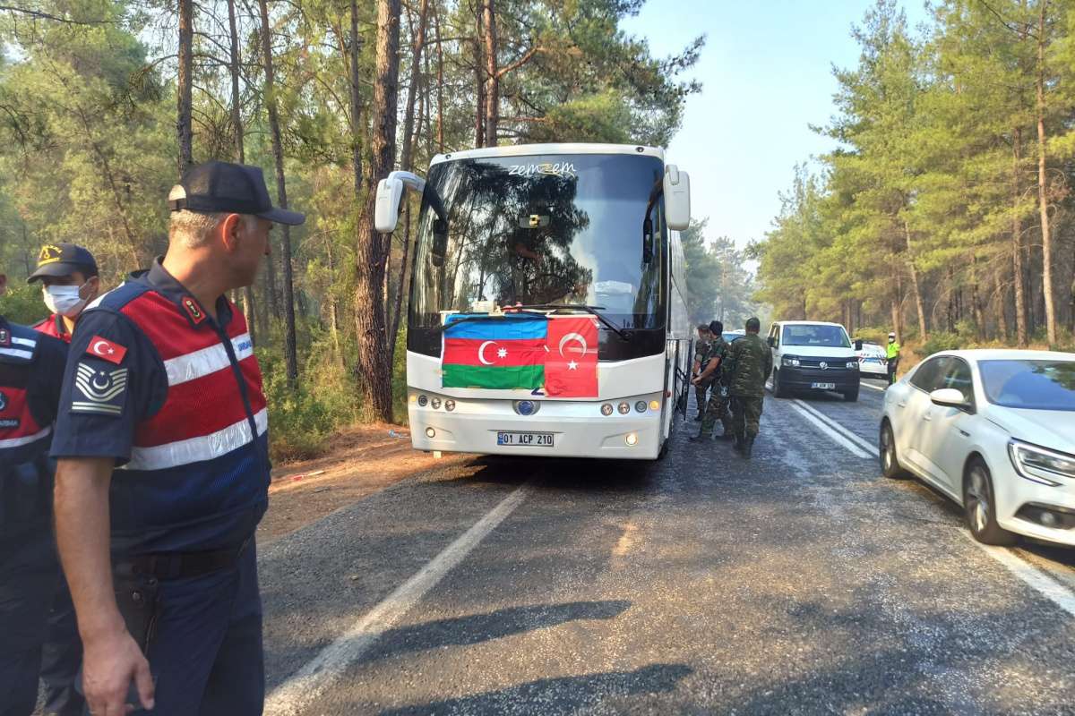 Kardeş ülke Azerbaycan'dan Marmaris'e destek ekibi