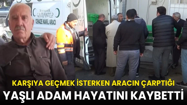 Karşıya geçmek isterken aracın çarptığı yaşlı adam hayatını kaybetti