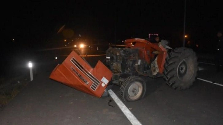 Kars'ta traktör ile tırın çarpıştığı kazada 1 kişi öldü, 1 kişi yaralandı