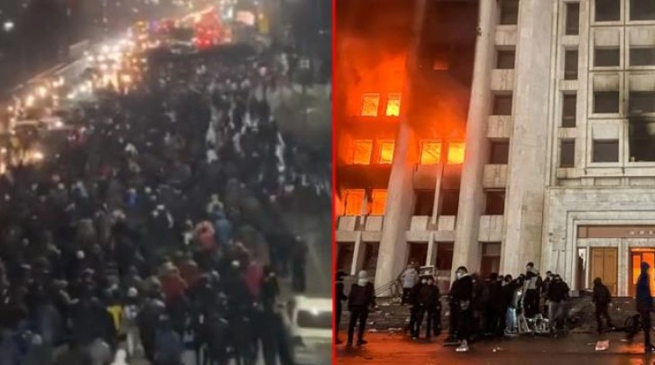 Kazakistan'da yakalanan protestocular arasında çok sayıda yabancı uyruklu kişi olduğu iddia edi