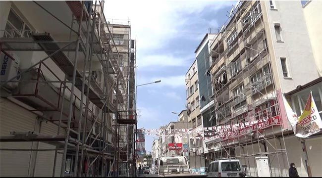 Kilis’te dış cephe giydirme ve kaplama devam ediyor 