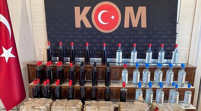 KOM'dan sahte içki operasyonu: 294 şişe ele geçirildi