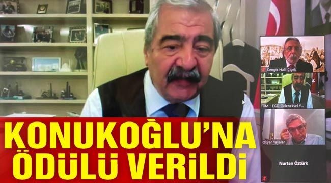 KONUKOĞLU'NA ÖDÜLÜ VERİLDİ