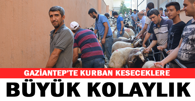 Kurban keseceklere büyük kolaylık