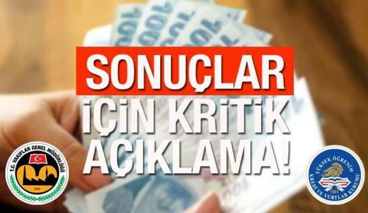 KYK ve VGM burs sonuçlarıyla ilgili kritik açıklama! 2022 Üniversite bursu başvuru sonuçları...