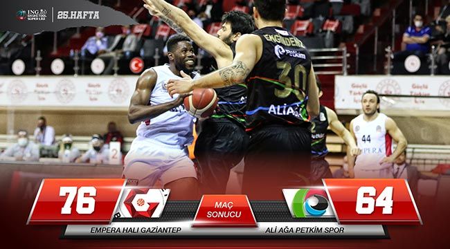 Maç Sonucu | Empera Halı Gaziantep Basketbol 76 - 64