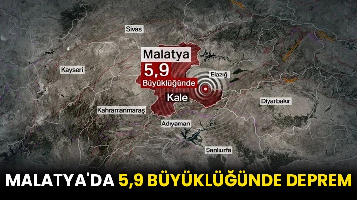 Malatya'da 5,9 büyüklüğünde deprem