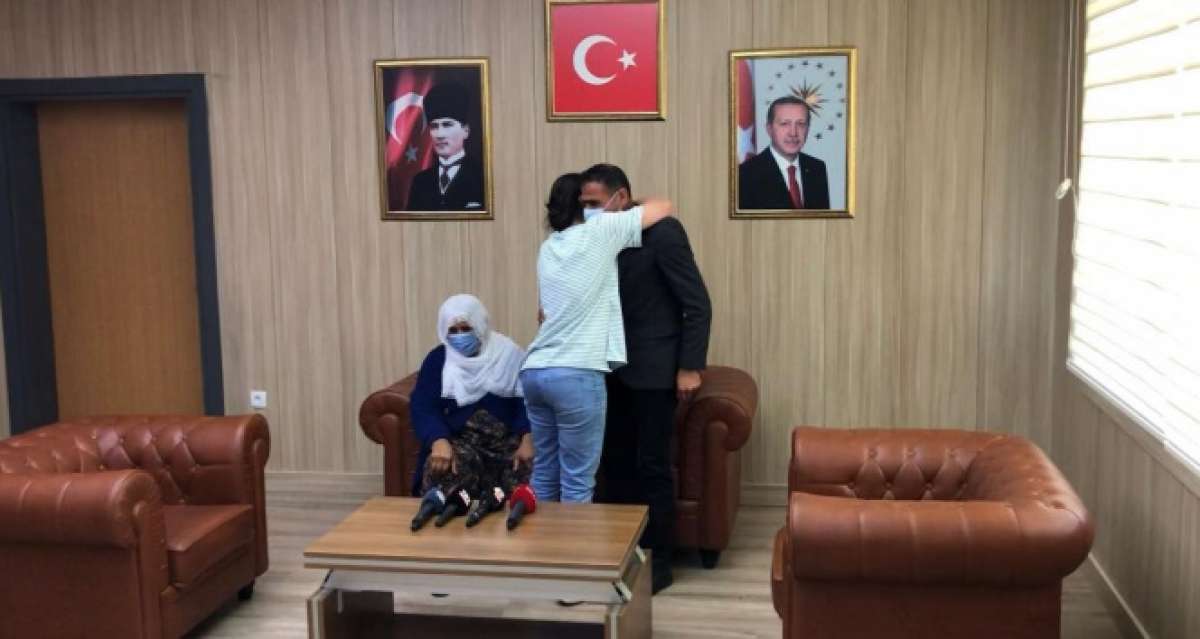 Mardin'de teslim olan kadın terörist ailesi ile buluşturuldu