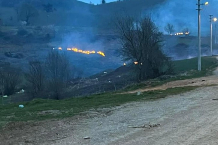 Mera olarak kullanılan alanda yangın çıktı, 25 dönüm arazi kül oldu