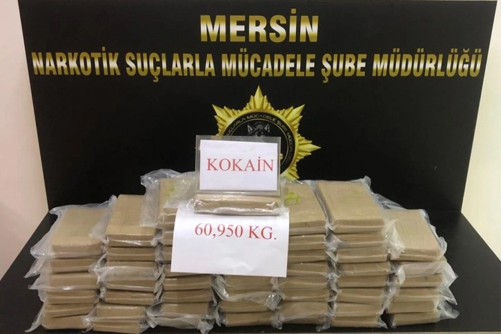 Mersin Limanında 60 kilo kokain ele geçirildi