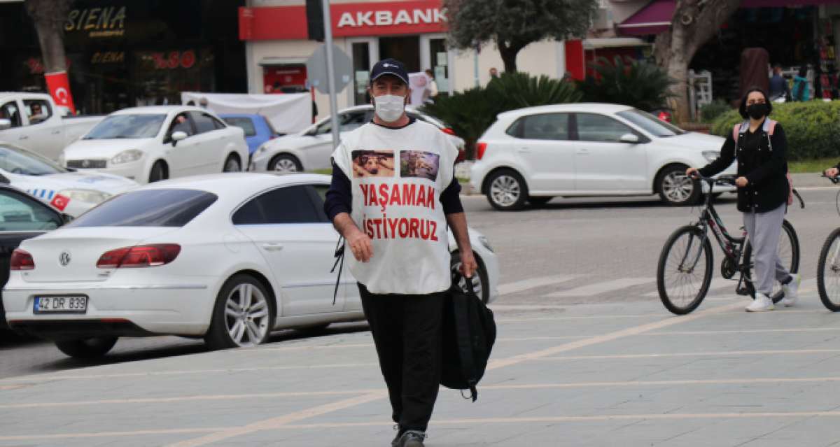 Mersin'den Alanya'ya yürüdü ‘kim bu manyak' dediler