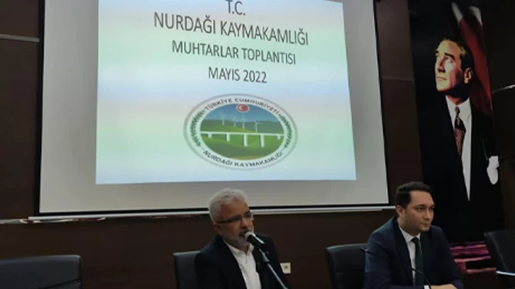 Nurdağı'nda muhtarlar toplantısı düzenlendi