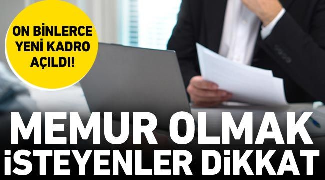 On binlerce yeni kadro açıldı! Memur olmak isteyenler dikkat