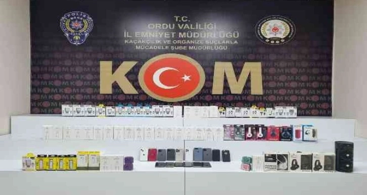 Ordu merkezli kaçak cep telefonu operasyonu: 8 şüpheli yakalandı