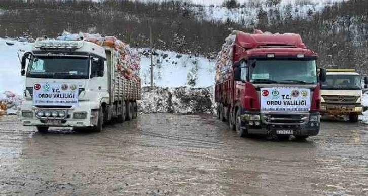 Ordu’dan deprem bölgelerine yardımlar sürüyor