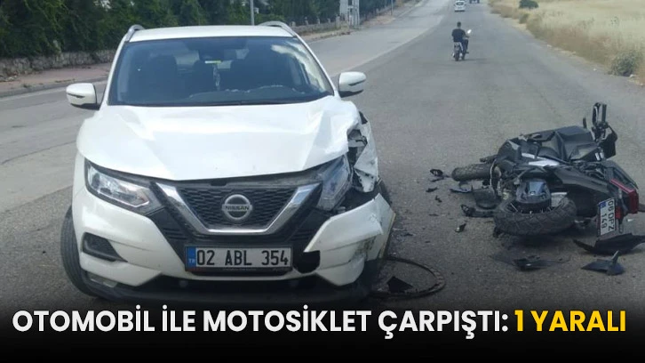 Otomobil ile motosiklet çarpıştı: 1 yaralı!