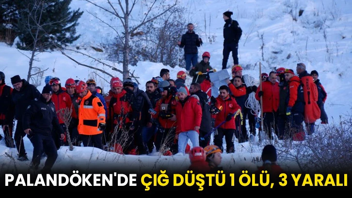 Palandöken'de çığ düştü 1 ölü, 3 yaralı