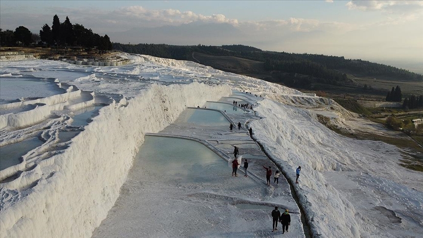 Pamukkale'yi 2020'de 625 bin kişi ziyaret etti