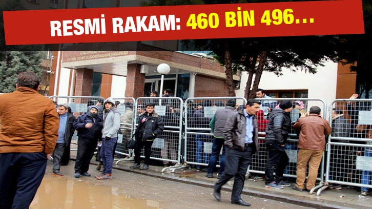 Resmi Rakam: 460 bin 496…