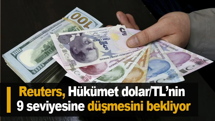 Reuters, Hükümet dolar/TL’nin 9 seviyesine düşmesini bekliyor