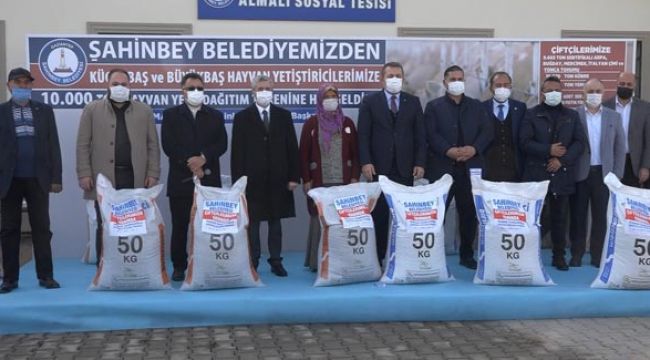 Şahinbey yem desteğine devam ediyor