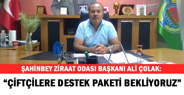 Şahinbey Ziraat Odası Başkanı Ali Çolak: 