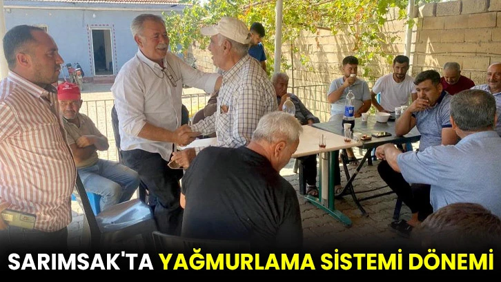 Sarımsak'ta yağmurlama sistemi dönemi