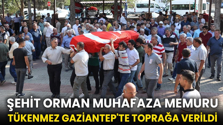 Şehit orman muhafaza memuru Tükenmez Gaziantep'te toprağa verildi